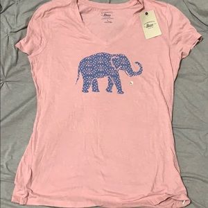 Pink and Blue elephant shirt NWT